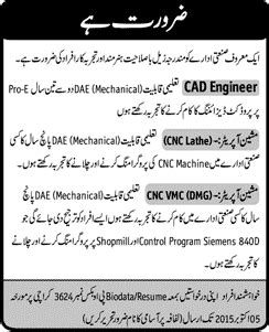 cnc machine operator jobs in karachi pakistan|8 CNC Jobs in Karachi .